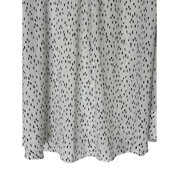 Worthington Woman White & Black Long Sleeve V-neck Collar Blouse Top Size 4X - Picture 7 of 10